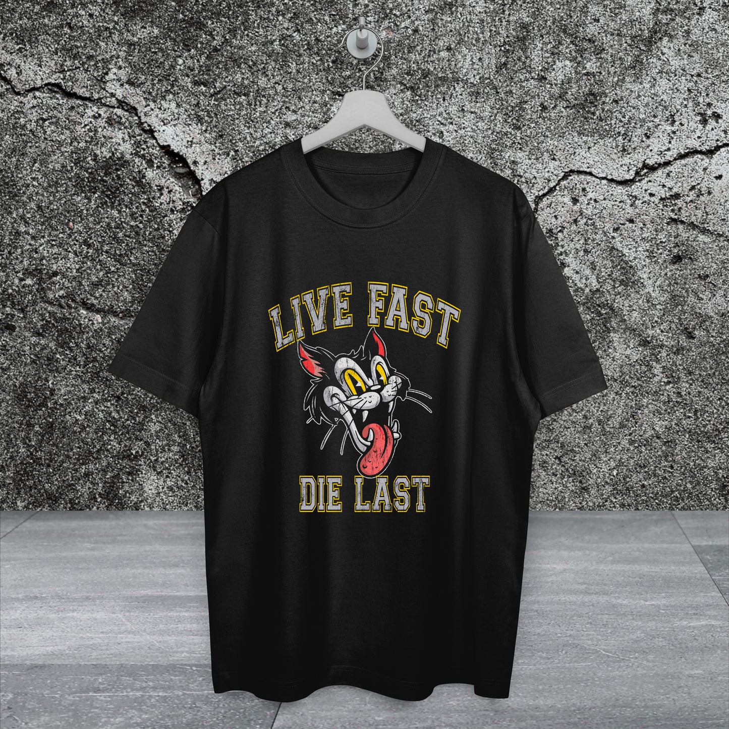 Live Fast Cat - Heavy Oversized Organic Shirt