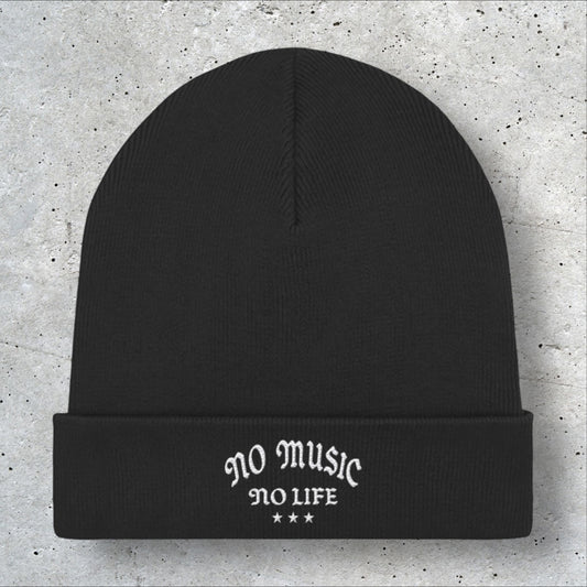No Music No Life Organic Beanie